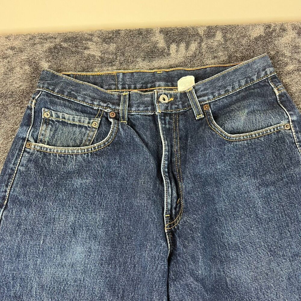 SOLD Vtg 90's Levi's 569 Large Straight Baggy Fit Blue Denim Jeans Men's 33X32 - Picture 2 of 15